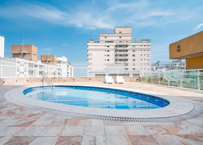 Flat Confort para Família c/Piscina e Sauna-1 Vaga Guarujá